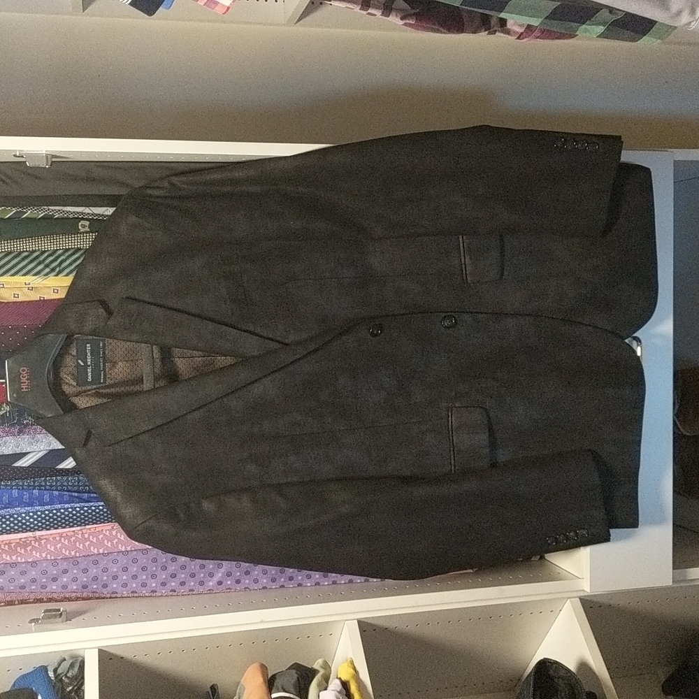Faux Suede black blazer